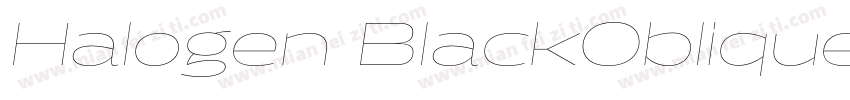 Halogen BlackOblique字体下载字体转换
